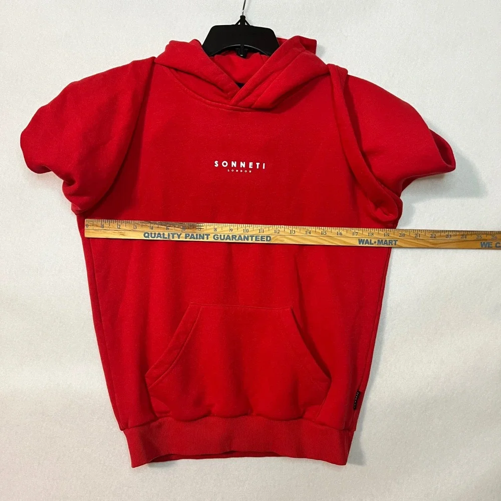 Sonneti London Kids XL Red Minimalist‎ Pullover Hoodie Sweatshirt
